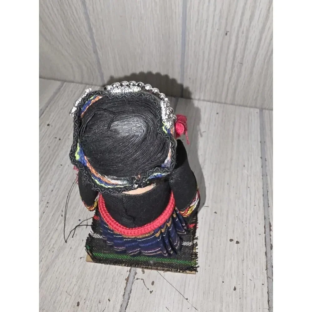 Vintage National Minority Of China Doll Bamboo And Wood China Provinces